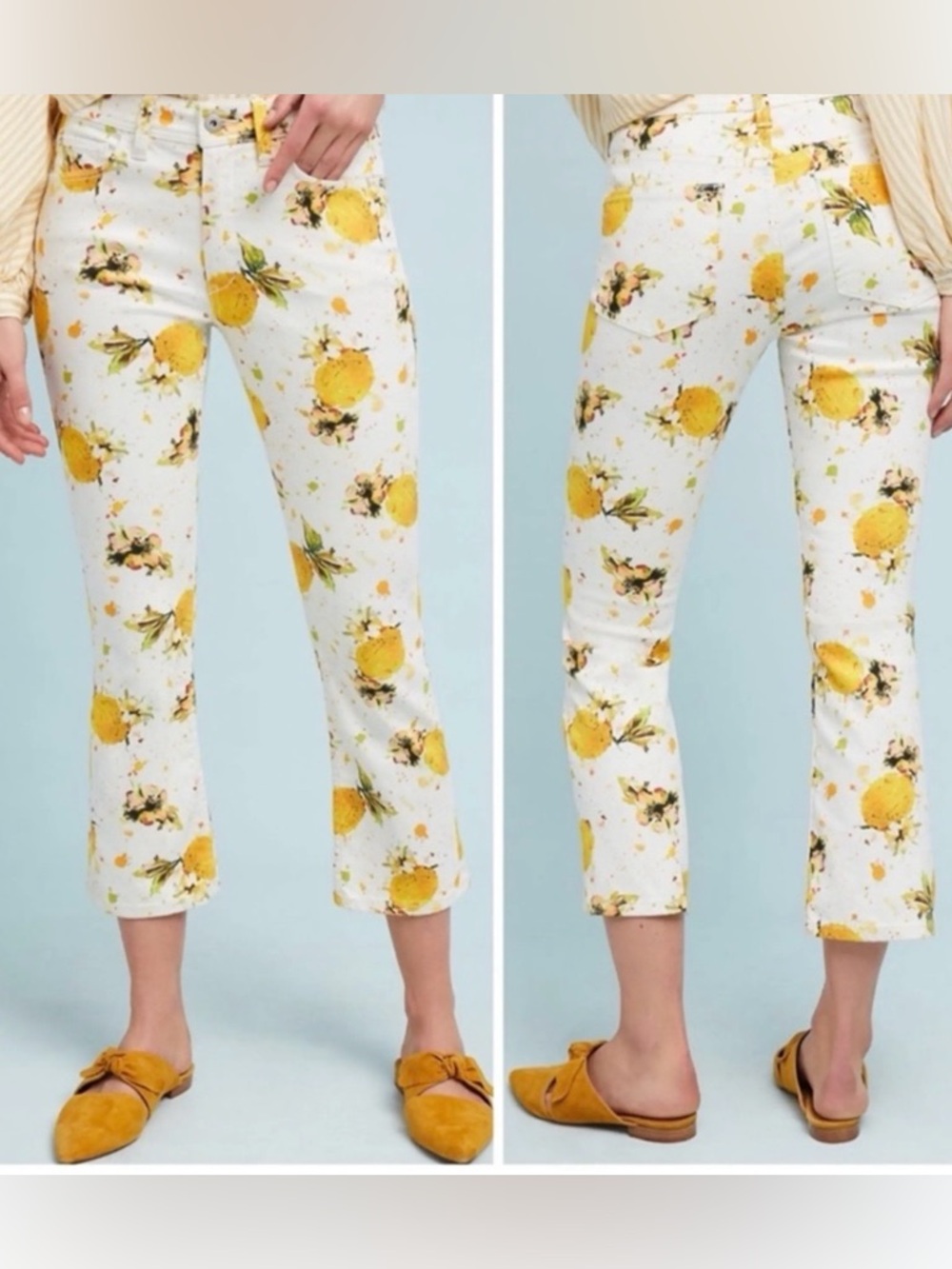 Anthropologie Pilcro Lemon Grove High-Rise Cropped Bootcut Jeans
